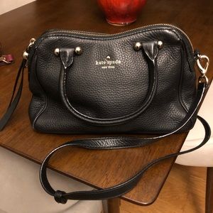 Black leather Kate Spade handbag